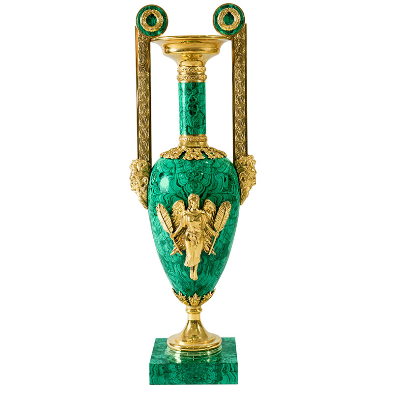 Малахитовая ваза «Полина»