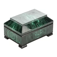 Малый малахитовый ларец, 12 × 8 см
