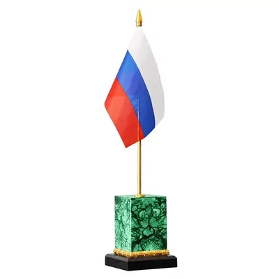 Настольный малахитовый флагшток